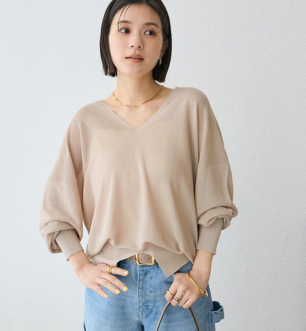  「予約【華やかな煌めき】ペーパースパングルニット」|ニット・セーター|