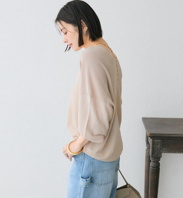  「予約【華やかな煌めき】ペーパースパングルニット」|ニット・セーター|