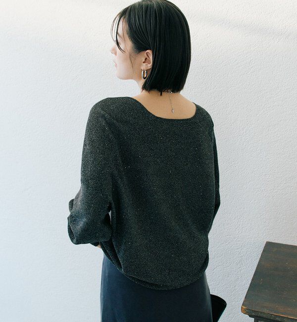  「予約【華やかな煌めき】ペーパースパングルニット」|ニット・セーター|