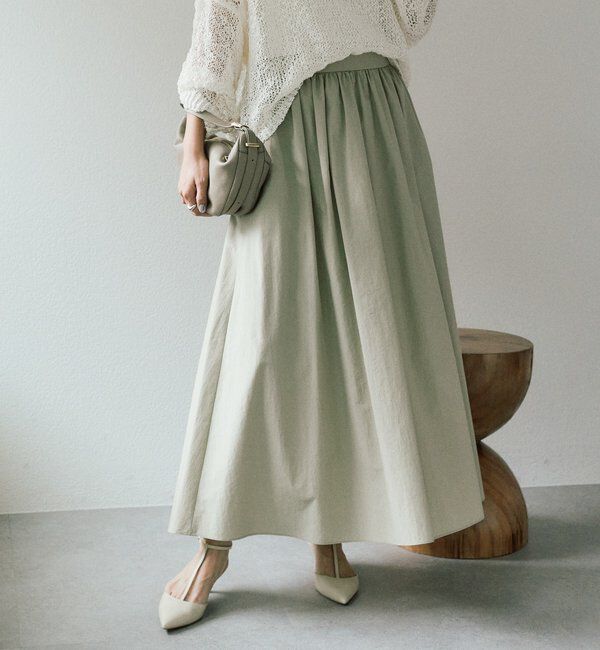  「予約【セットアップ対応可】フォルムギャザースカート」|スカート|