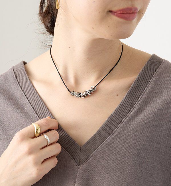  「【アレンジ自在】コード&times;チェーンスライドネックレス」|ネックレス|