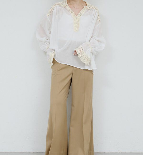  「【HERITANOVUM】 クロシェットシャツ」|シャツ・ブラウス|