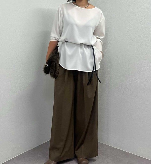  「【SACHIKOコラボ】2タックワイドパンツ」|チノ|