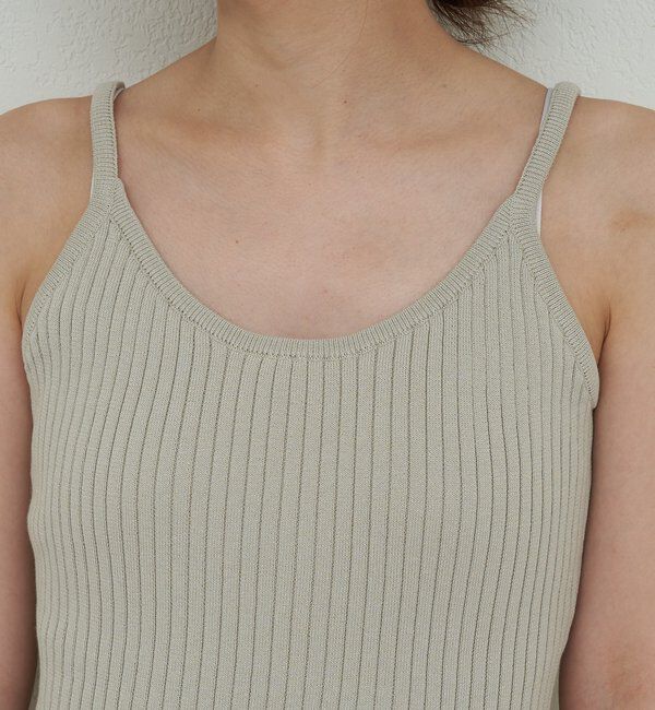  「【手洗い可】リブニットキャミソール」|ニット・セーター|