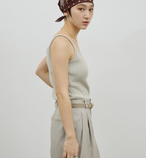  「【手洗い可】リブニットキャミソール」|ニット・セーター|