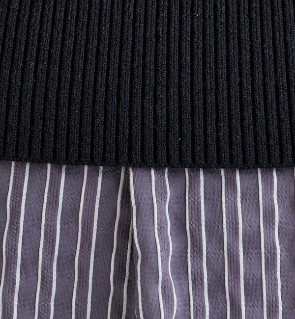  「オフショルリブストライプシャツ」|シャツ・ブラウス|