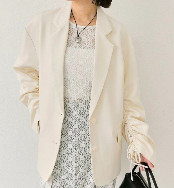  「ドロストスリーブテーラードジャケット」|テーラードジャケット|アイボリー