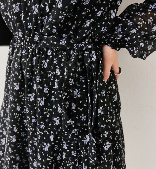  「カシュクールフラワーミニワンピース」|ワンピース|