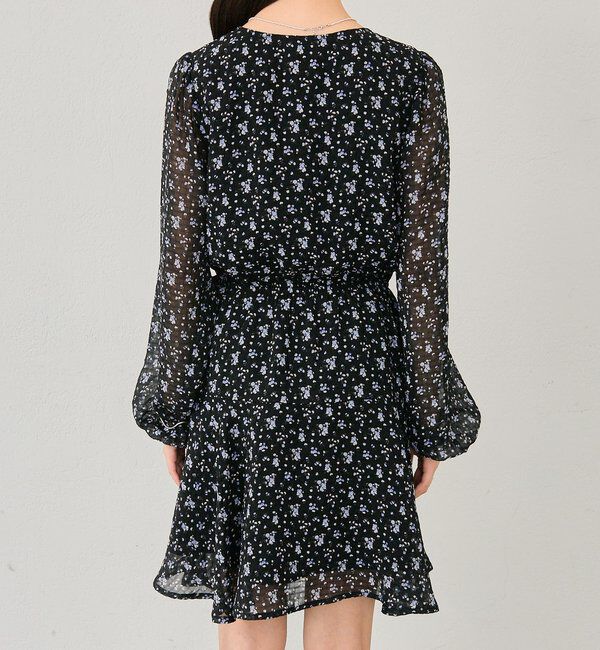  「カシュクールフラワーミニワンピース」|ワンピース|