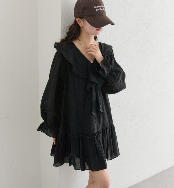  「ラッフルティアードミニワンピース」|ワンピース|