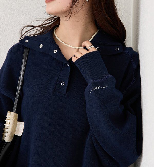  「26SSスウェットライクヘンリーニット」|ニット・セーター|