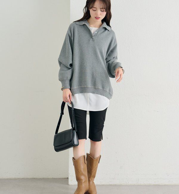  「26SSスウェットライクヘンリーニット」|ニット・セーター|