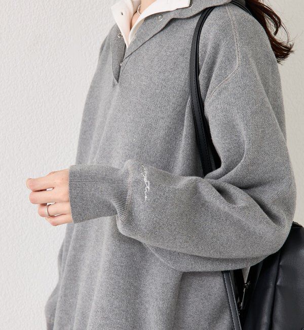  「26SSスウェットライクヘンリーニット」|ニット・セーター|