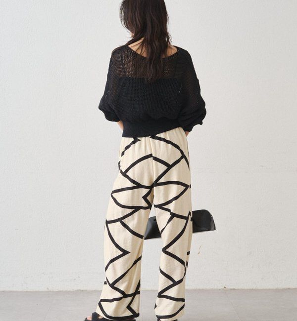  「ラインプリントイージーパンツ」|チノ|