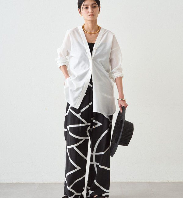  「ラインプリントイージーパンツ」|チノ|