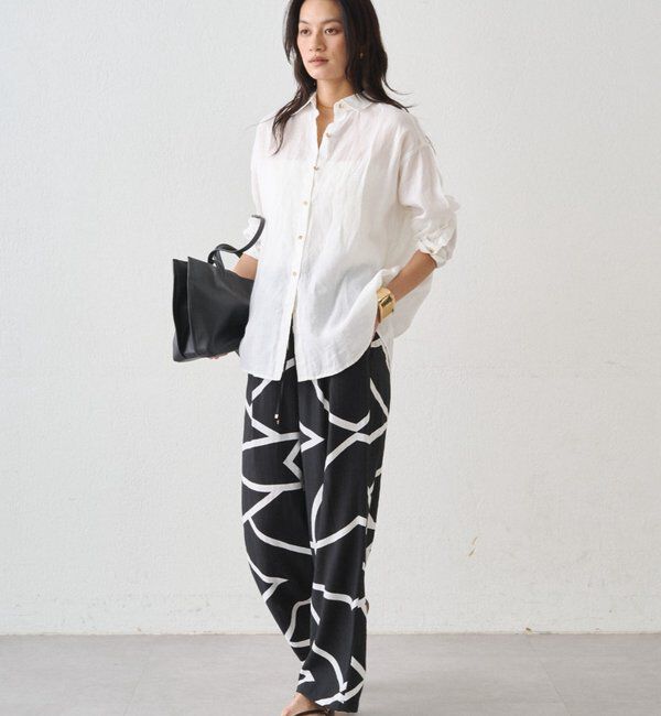  「ラインプリントイージーパンツ」|チノ|