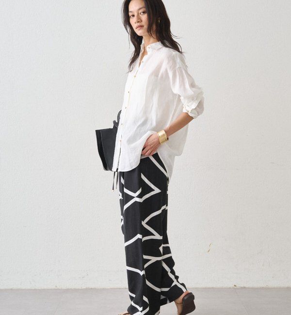  「ラインプリントイージーパンツ」|チノ|