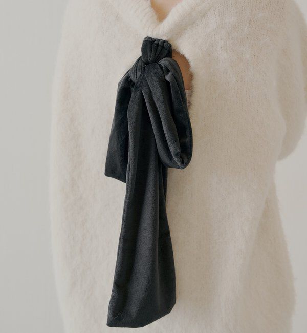  「2wayバックオープンベロアリボンルーズニット」|ニット・セーター|