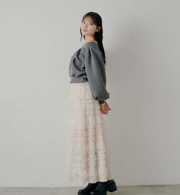  「【SALON by Chico】ボリュームチュールスカート」|スカート|