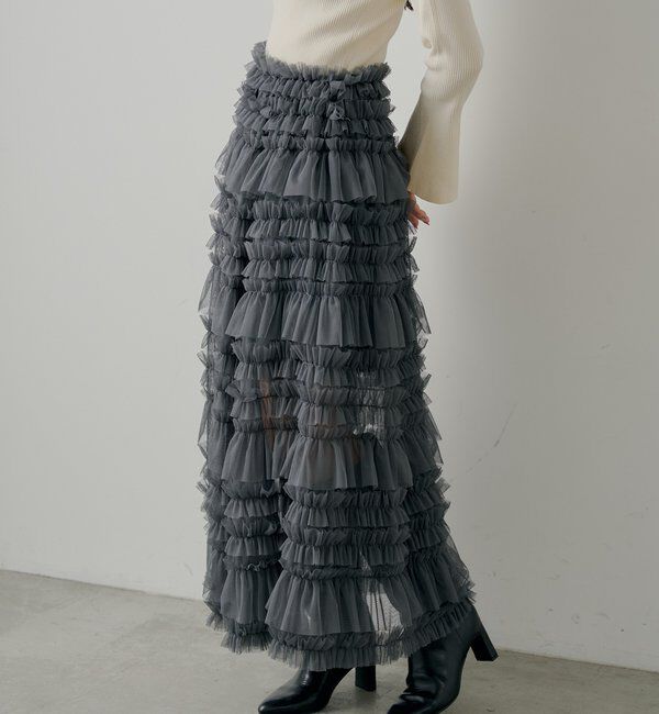  「【SALON by Chico】ボリュームチュールスカート」|スカート|