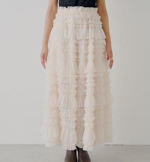  「【SALON by Chico】ボリュームチュールスカート」|スカート|