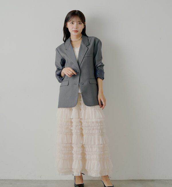  「【SALON by Chico】ボリュームチュールスカート」|スカート|