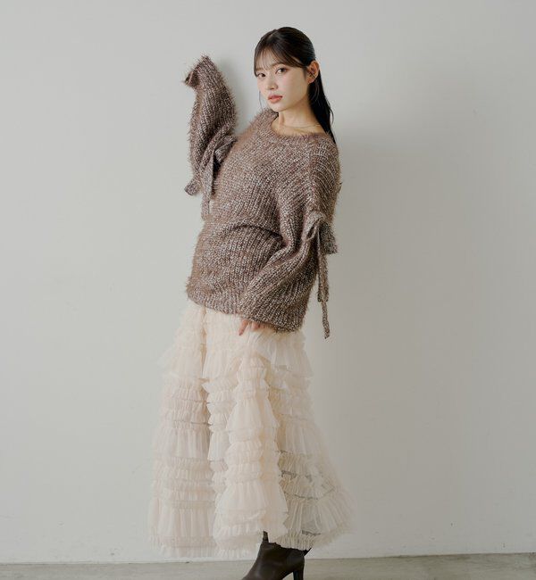  「【SALON by Chico】ボリュームチュールスカート」|スカート|