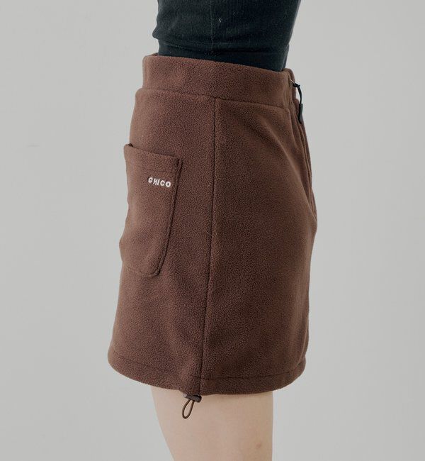  「【セットアップ対応】フリース台形ミニスカート」|スカート|