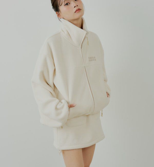  「【セットアップ対応】フリース台形ミニスカート」|スカート|