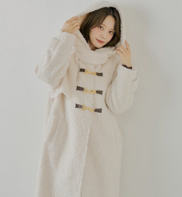  「【SALON by Chico】ショートボアフードロングダッフルコート」|その他|