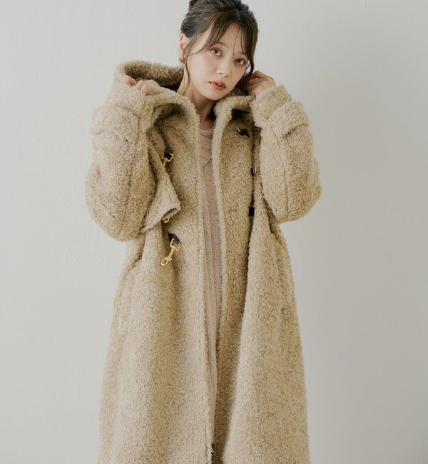 「【SALON by Chico】ショートボアフードロングダッフルコート」|その他|
