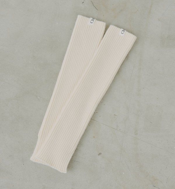  「ネーム付きリブレッグウォーマー」|ソックス|アイボリー