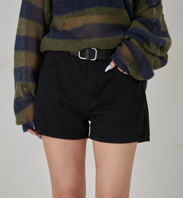  「【WEB限定】アソートツイルショートパンツ」|チノ|ブラック