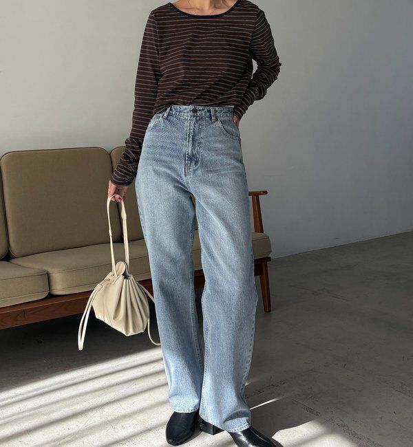  「【新色/人気アイテムがアップグレード】13ozハイウエストストレートデニム」|デニム|