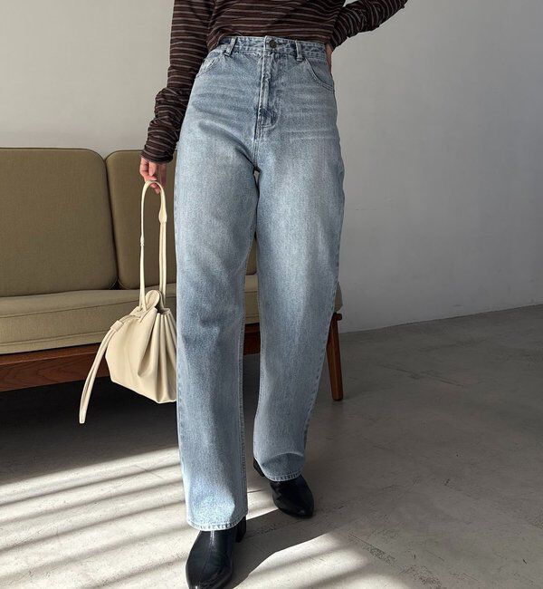  「【新色/人気アイテムがアップグレード】13ozハイウエストストレートデニム」|デニム|