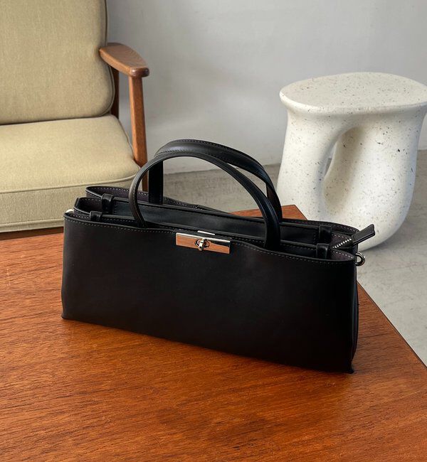  「レクタングル2WAYバッグ」|トートバッグ|ブラック