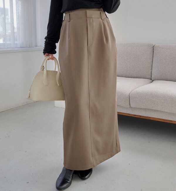  「【低身長サイズあり】Wウエストスカート」|スカート|モカ