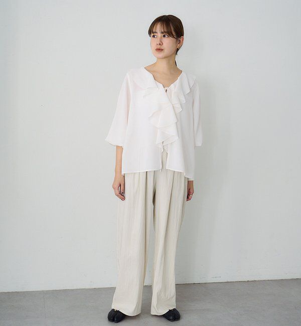 「【26SS予約】フリルカラーブラウス」|シャツ・ブラウス|