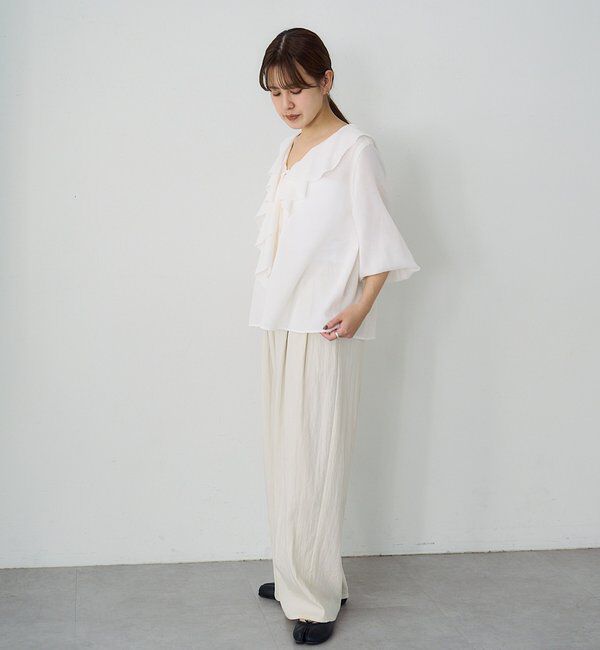  「【26SS予約】フリルカラーブラウス」|シャツ・ブラウス|