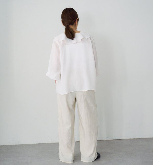  「【26SS予約】フリルカラーブラウス」|シャツ・ブラウス|