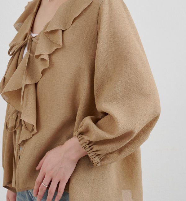  「【26SS予約】フリルカラーブラウス」|シャツ・ブラウス|