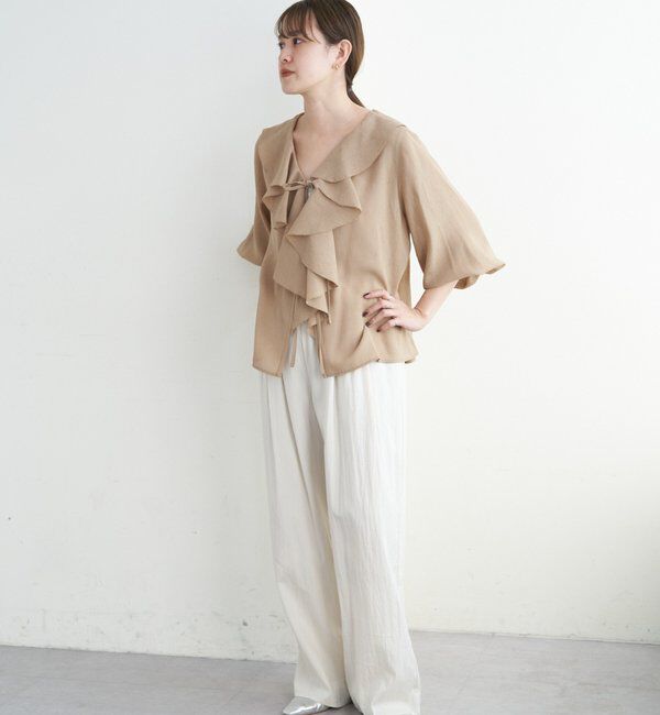  「【26SS予約】フリルカラーブラウス」|シャツ・ブラウス|