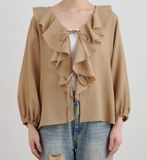  「【26SS予約】フリルカラーブラウス」|シャツ・ブラウス|