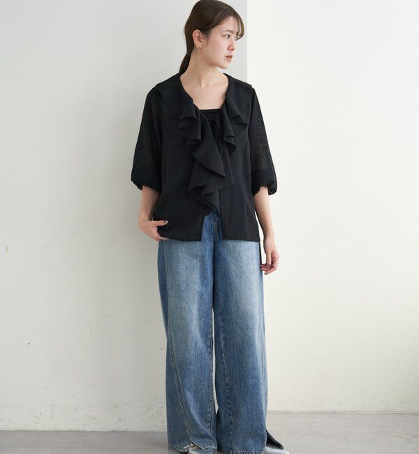  「【26SS予約】フリルカラーブラウス」|シャツ・ブラウス|