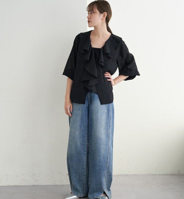  「【26SS予約】フリルカラーブラウス」|シャツ・ブラウス|