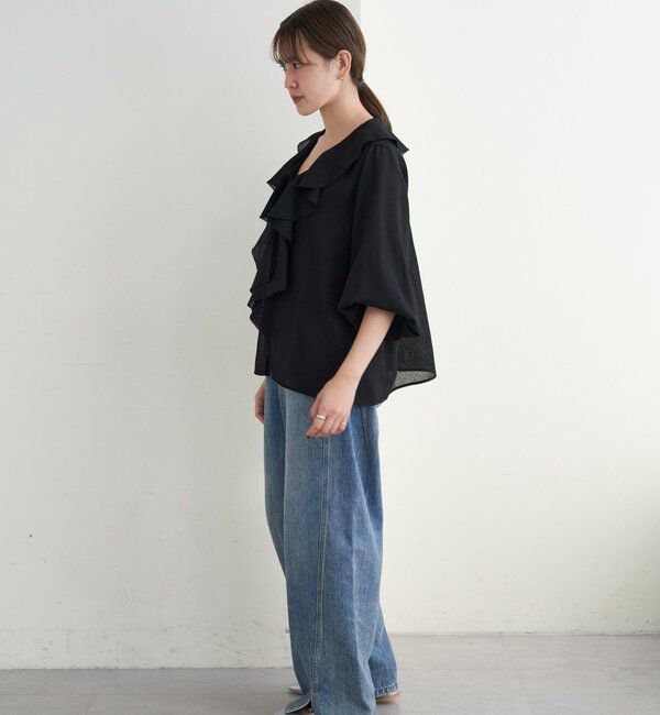  「【26SS予約】フリルカラーブラウス」|シャツ・ブラウス|