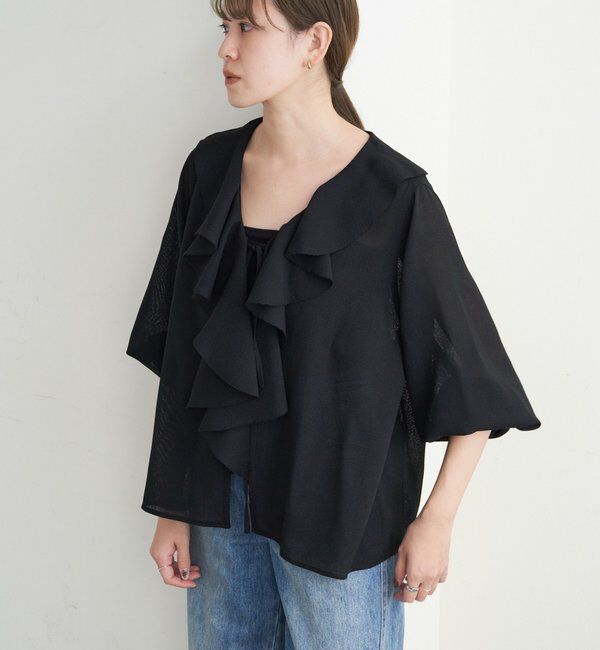  「【26SS予約】フリルカラーブラウス」|シャツ・ブラウス|
