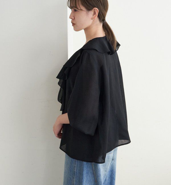  「【26SS予約】フリルカラーブラウス」|シャツ・ブラウス|