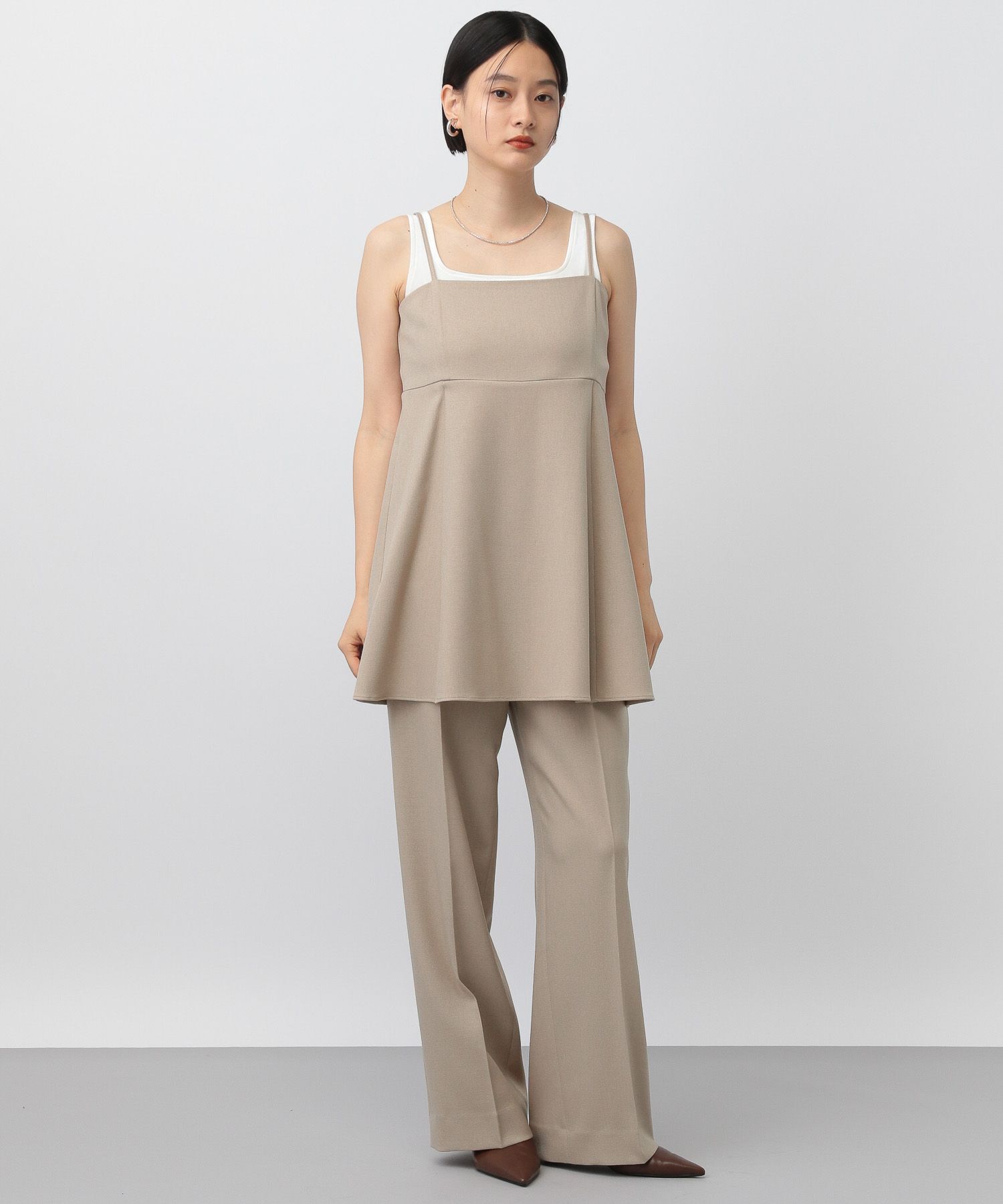 A part by 「【セットアップ対応】ウールライクフレアキャミソール」|シャツ・ブラウス|