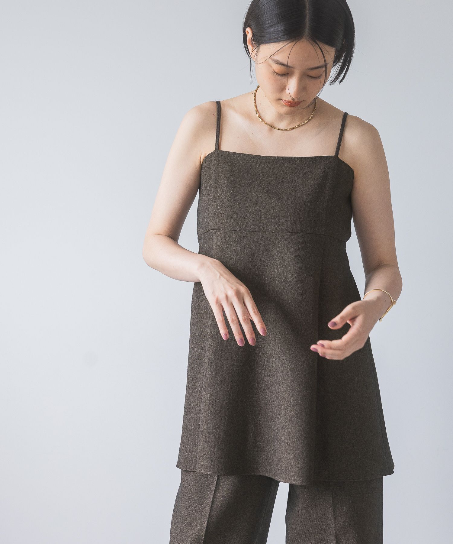 A part by 「【セットアップ対応】ウールライクフレアキャミソール」|シャツ・ブラウス|